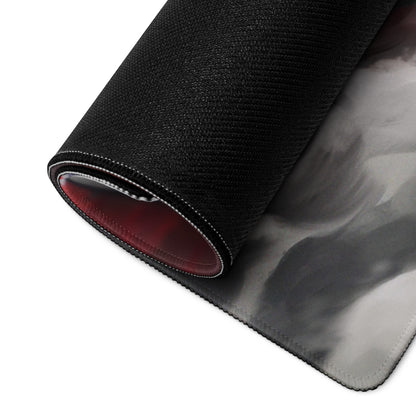 Gaming Mouse Pad Red Black Large For Gaming Setup Epic Fantasy Warrior Art CSGO Dota Inspired Non Slip Desk Mat
