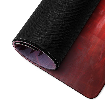 Gaming Mouse Pad Red Purple Black Winged Knight Epic Dark Fantasy Art For Gaming Desk Setup Edge Stitching Non Slip