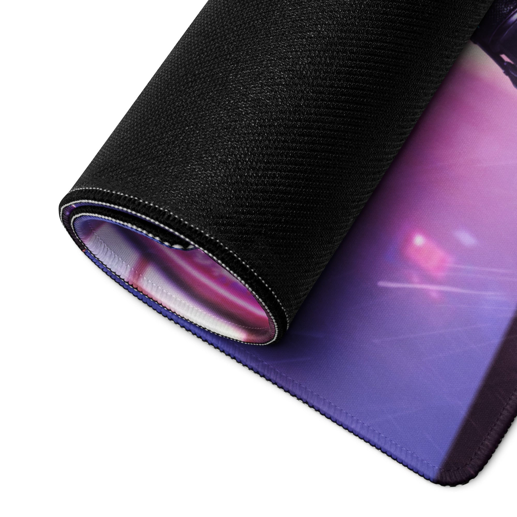 Gaming Mouse Pad Neon Pink Purple Blue Cyberpunk City Desk Mat For Gaming Setup Pro