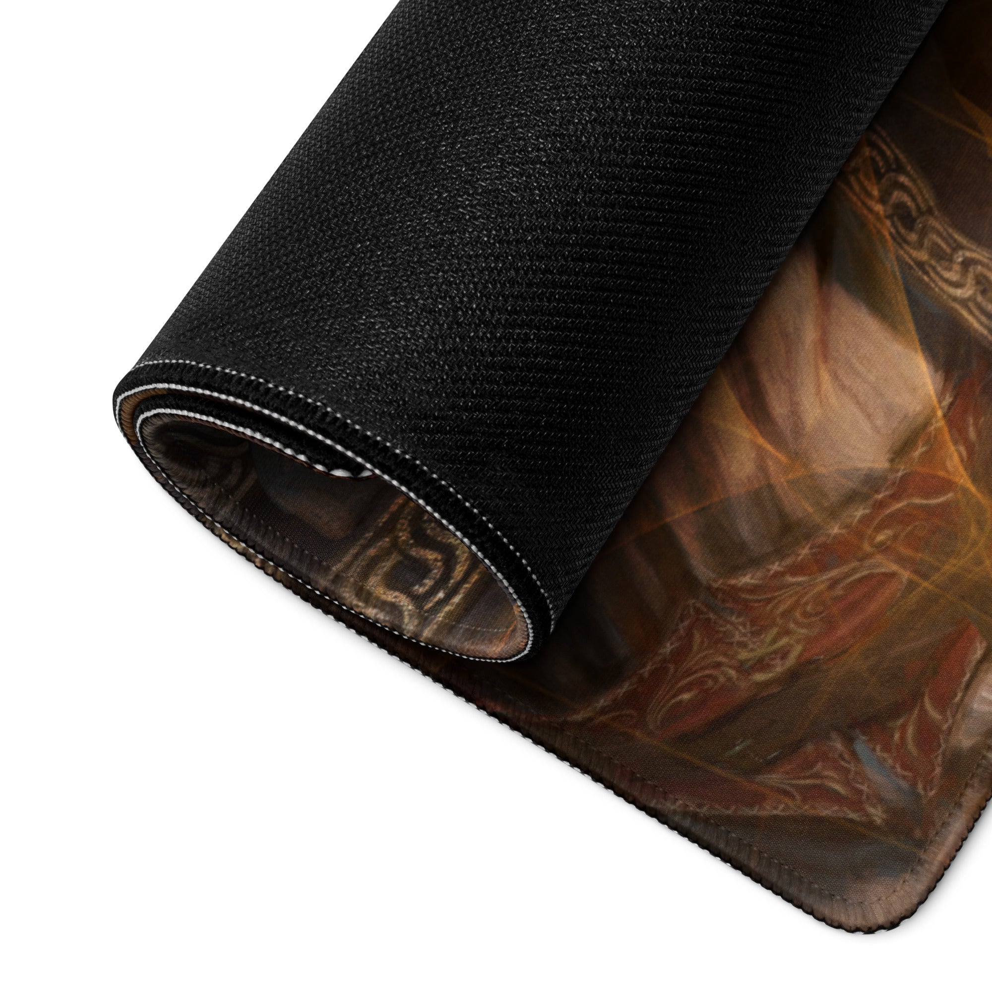 Orange Wizard Mage Gaming Mouse Pad for Desk Fantasy Cinematic Style Mats Large Non Slip Artwork