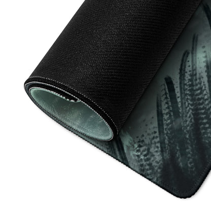 Gaming Mouse Pad Large Non Slip Dark Gray Teal Monster Artwork For Desktop Setup Digital Art