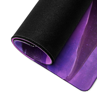Gaming Mouse Pad Purple Violet For Gaming Setup Neon Fantasy Dragon Artwork Print