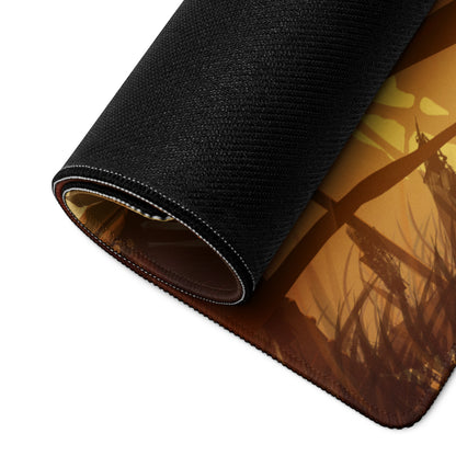 Gaming Mouse Pad Orange Gold For Gaming Desk Cinematic Fantasy Art Non Slip Large Esports Dota CSGO