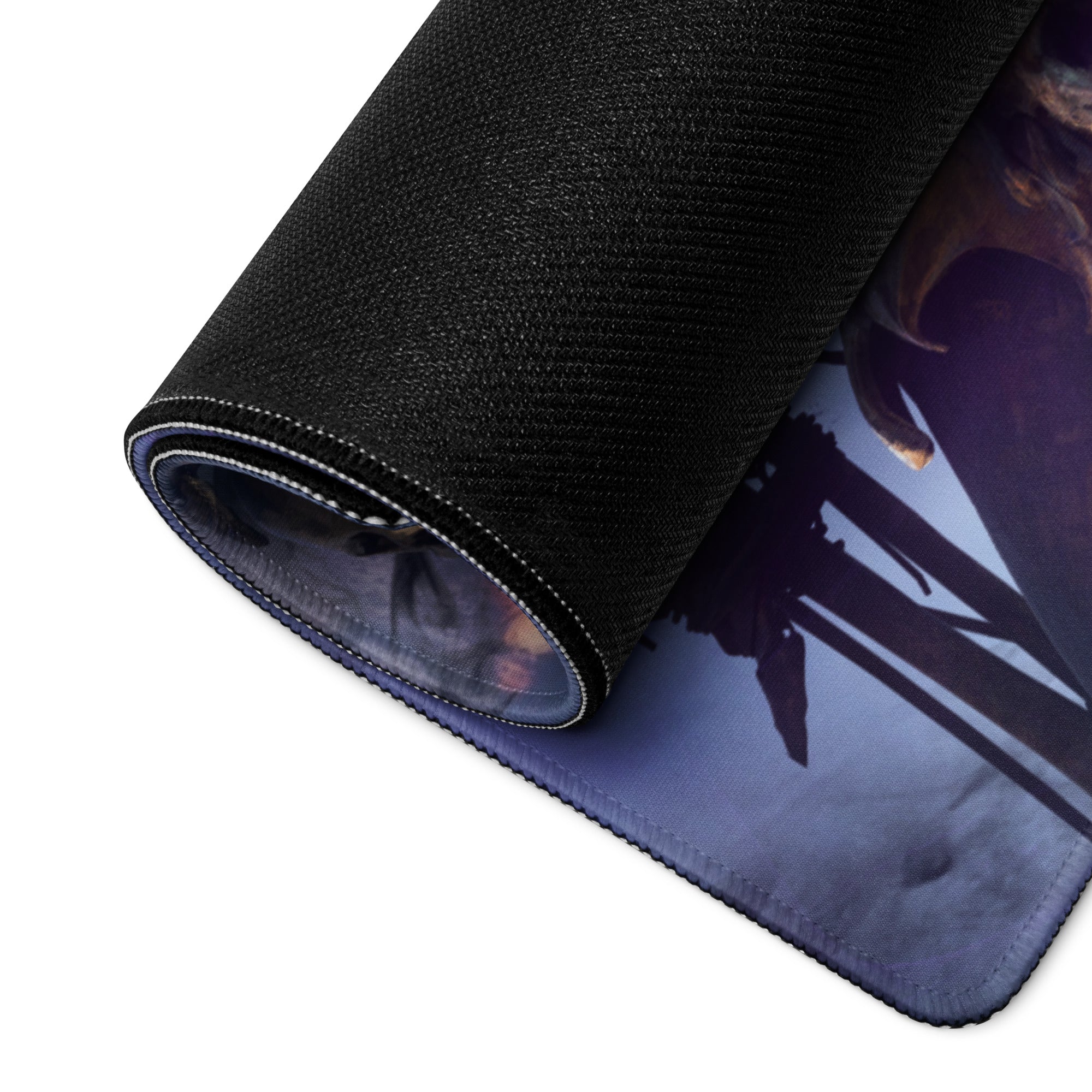 Gaming Mouse Pad Purple Blue Epic Creature Artwork Desk Mat For Gaming Pro Setup