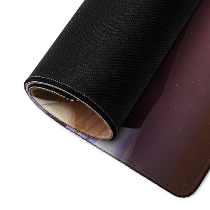 Gaming Mouse Pad Purple Pink Neon For Desktop Setup Large Non Slip Cyberpunk Style Vivid Mood Esports Decor