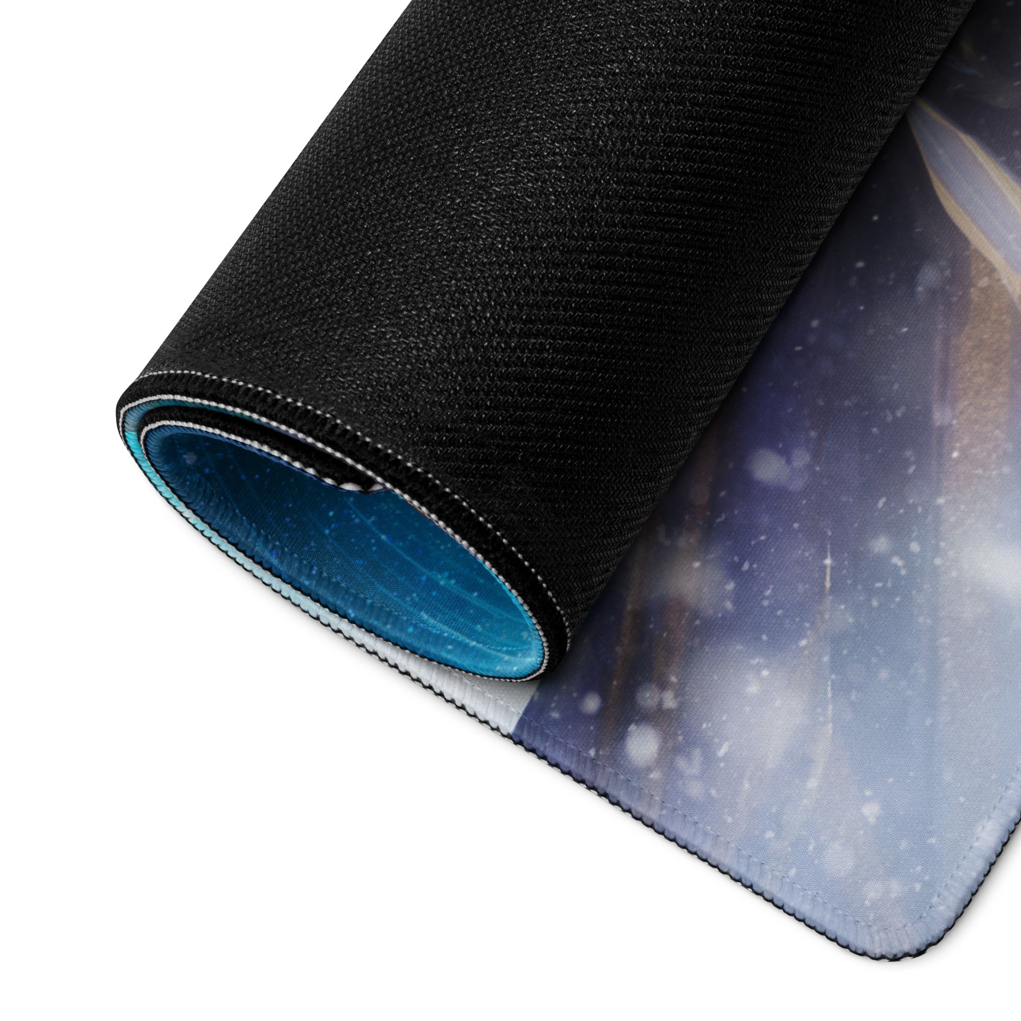 Gaming Mouse Pad Blue Dragon Knight Desk Mat For PC Setup Modern Epic Gaming Style