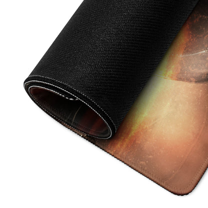 Gaming Mouse Pad Dark Orange Cinematic Fantasy Art For Gaming Desk Large Intense Esports Setup Digital Print