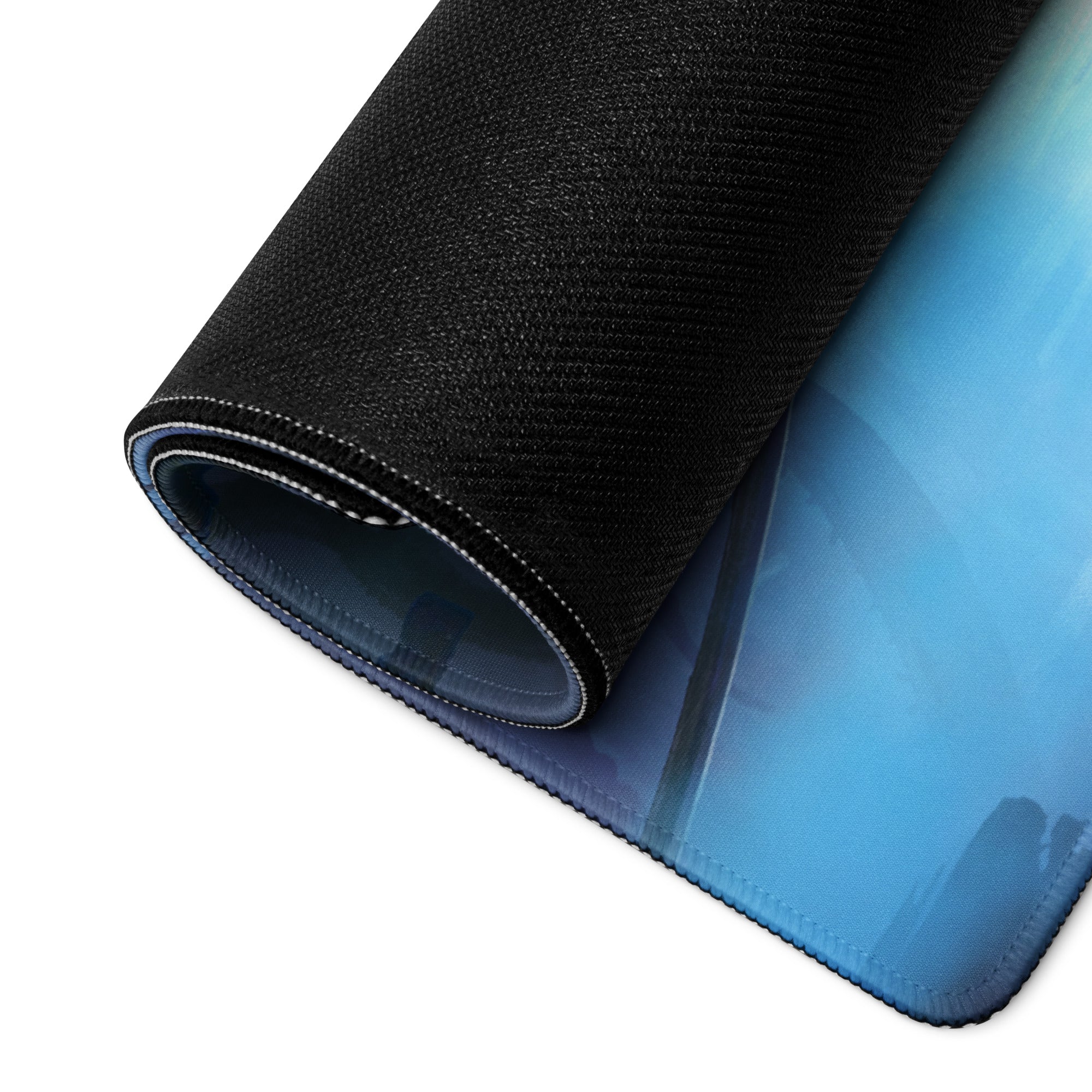 Blue Moon Night Gaming Mouse Pad Large Non Slip Edge Stitch Desk Mat For PC And Console