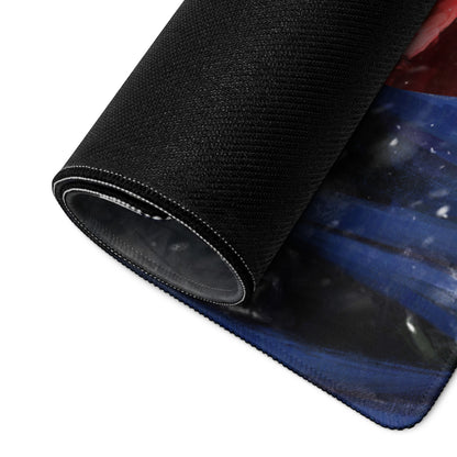 Fantasy Battle Scene Gaming Mouse Pad Blue And Red Desk Setup Mat For Esports And RPG Gamers