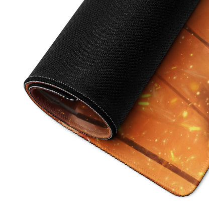 Gaming Mouse Pad Red Orange Fiery Cinematic Fantasy Battle Artwork For Gaming Desk