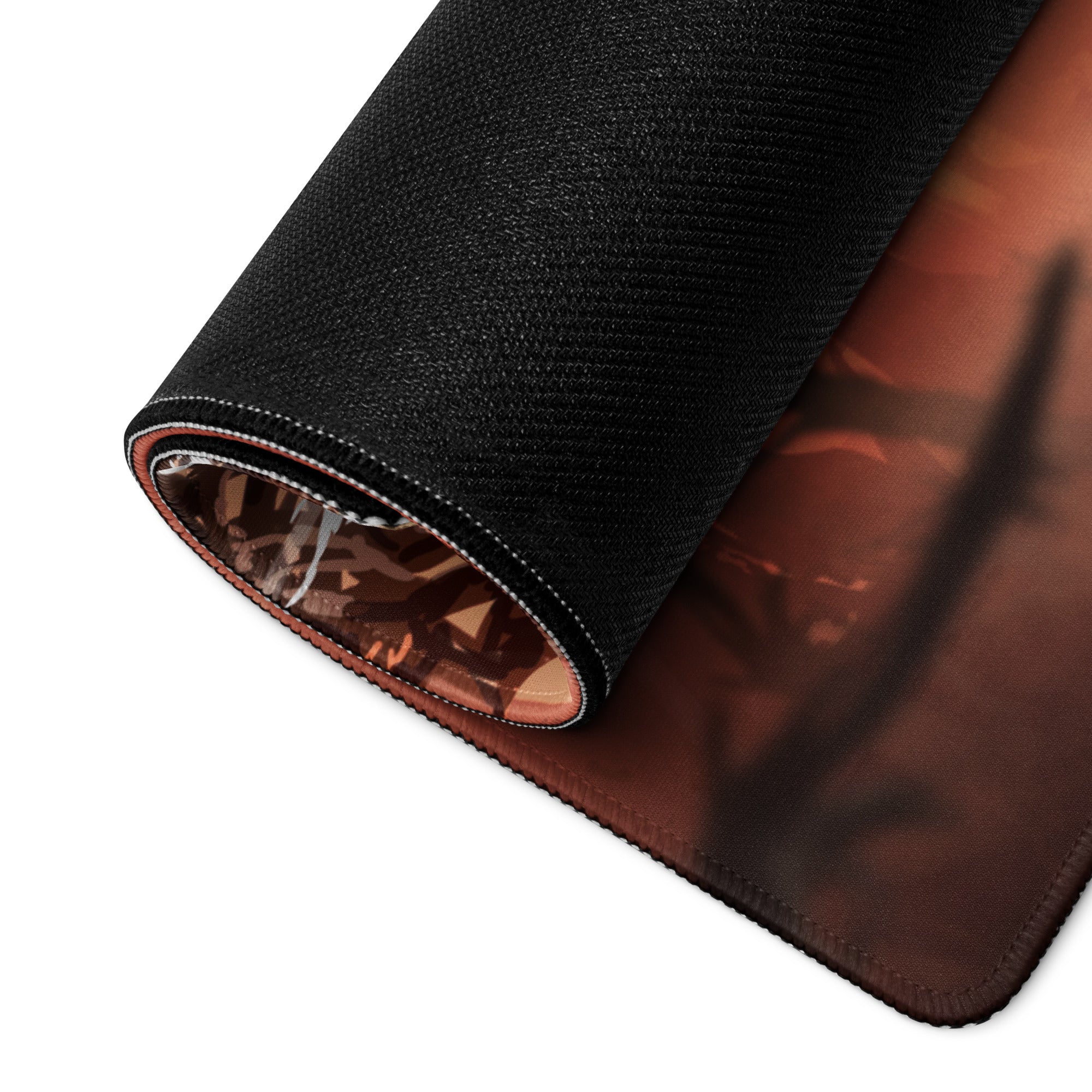 Gaming Mouse Pad Black And Orange For Desktop Setup Fantasy Digital Art Epic Dark Dota CSGO