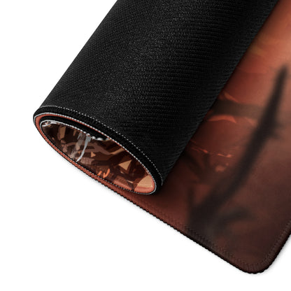 Gaming Mouse Pad Black And Orange For Desktop Setup Fantasy Digital Art Epic Dark Dota CSGO