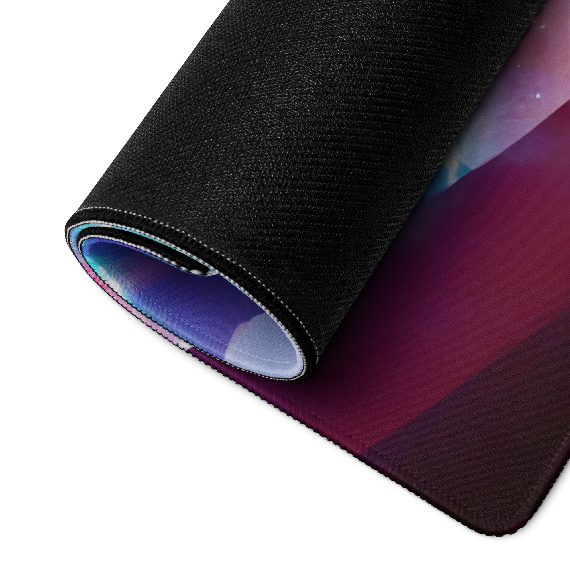 Gaming Mouse Pad Purple Blue Neon Lightning Cyberpunk Desk Mat For Gaming Setup Non Slip Surface