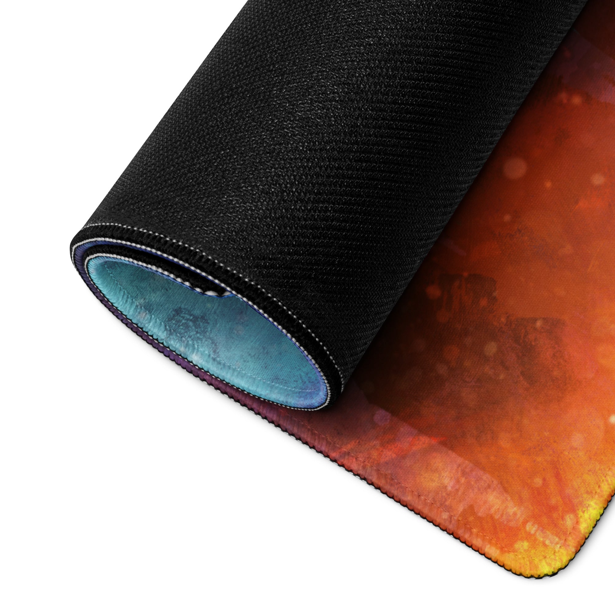 Gaming Mouse Pad Blue Orange Night Sky Scene For Gaming Desk Modern Fantasy Art Decor Non Slip