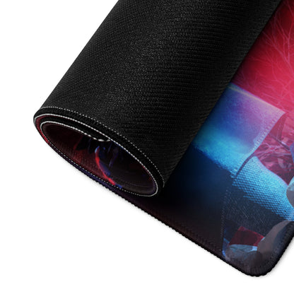 Gaming Mouse Pad Large Red Blue Dragon Battle Scene for Desk Setup Epic Fantasy Digital Art Non Slip Base