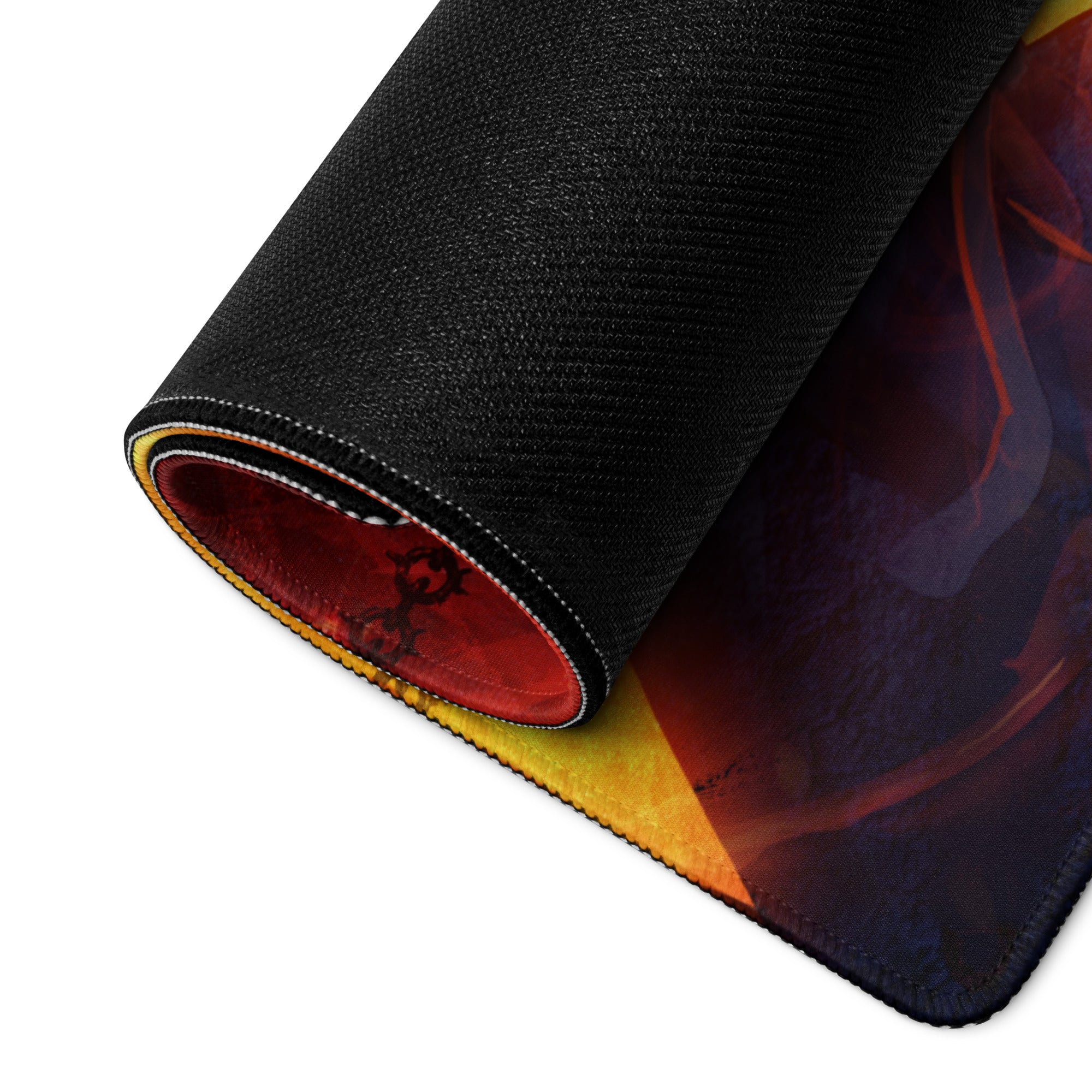 Gaming Mouse Pad Red Orange Fiery Lava Theme Large Desk Mat For Gaming Setup With Non Slip Base