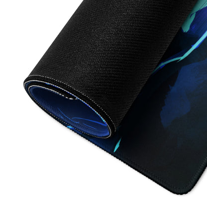 Blue Neon Gamer Mouse Pad Large Size For Gaming Setup Non Slip Surface Dynamic Battle Scene Art For CSGO Dota