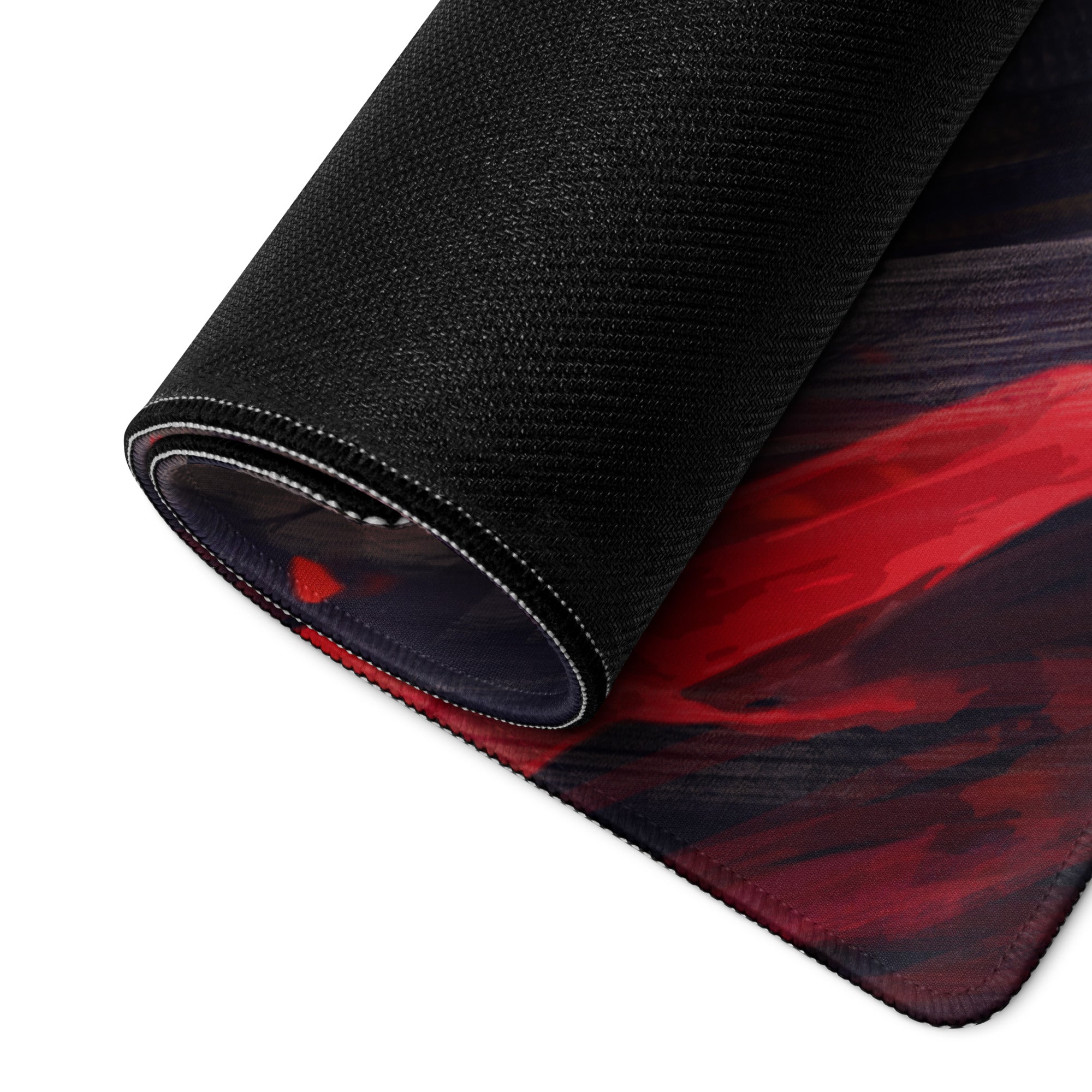 Gaming Mouse Pad Red Black Large Non Slip Desk Mat With Fantasy Angel Wings Artwork For Epic Dota And CSGO Play