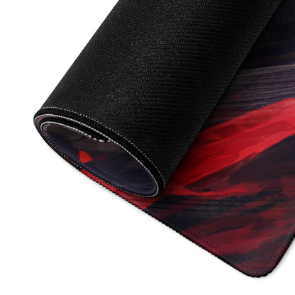 Gaming Mouse Pad Red Black Large Non Slip Desk Mat With Fantasy Angel Wings Artwork For Epic Dota And CSGO Play