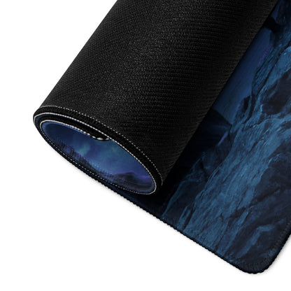 Gaming Mouse Pad Blue Purple For Gaming Desk Setup In Dark Fantasy Art Moody Esports Decor For Desk Gaming Digital Art
