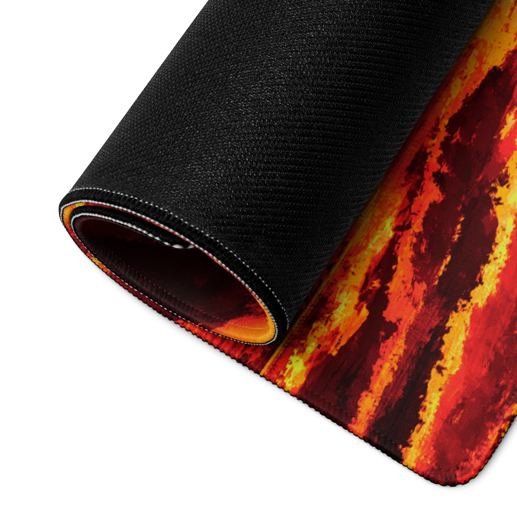 Gaming Mouse Pad Fiery Orange Red Colors For Desktop Setup Modern Style Bold Intense Minimalist Gaming Decor Digital Art