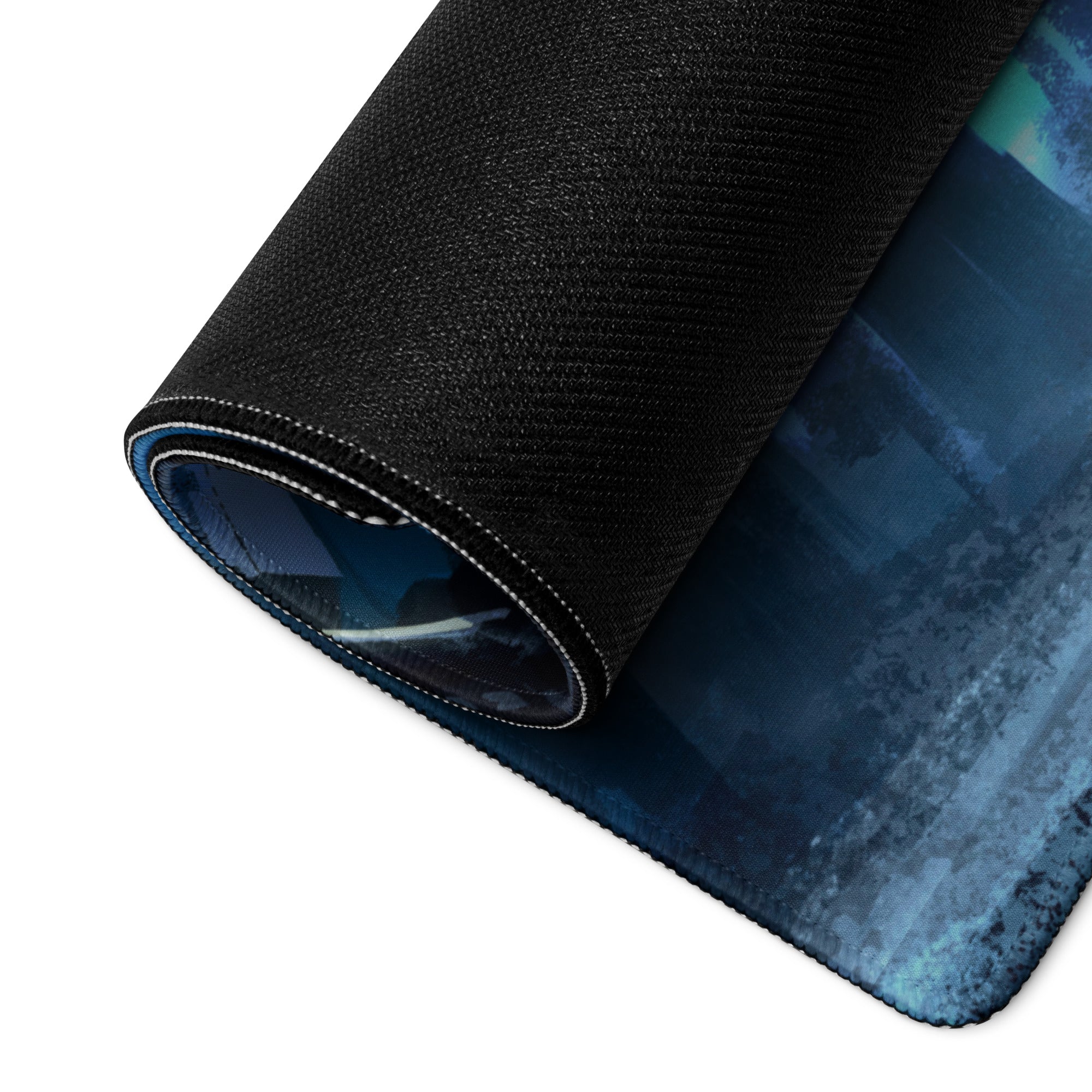 Blue Neon Cityscape Gaming Mouse Pad Large Non Slip Surface For PC Setup Ideal For Dota CSGO