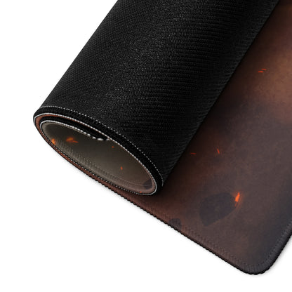 Gamer Mouse Pad Orange Black For Gaming Desk Setup Dark Fantasy Moba Art Digital Painting Style