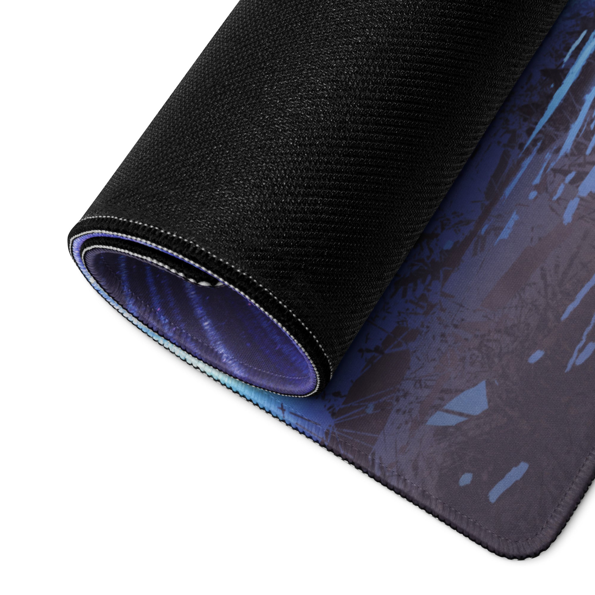 Gamer Mouse Pad Blue Purple Night Sky Cosmic Spiral For Gaming Setup Modern SciFi Art