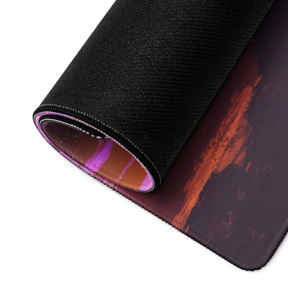 Purple Pink Galaxy Gaming Mouse Pad Large Non Slip Desk Mat For Gaming Setup Futuristic Space Digital Art