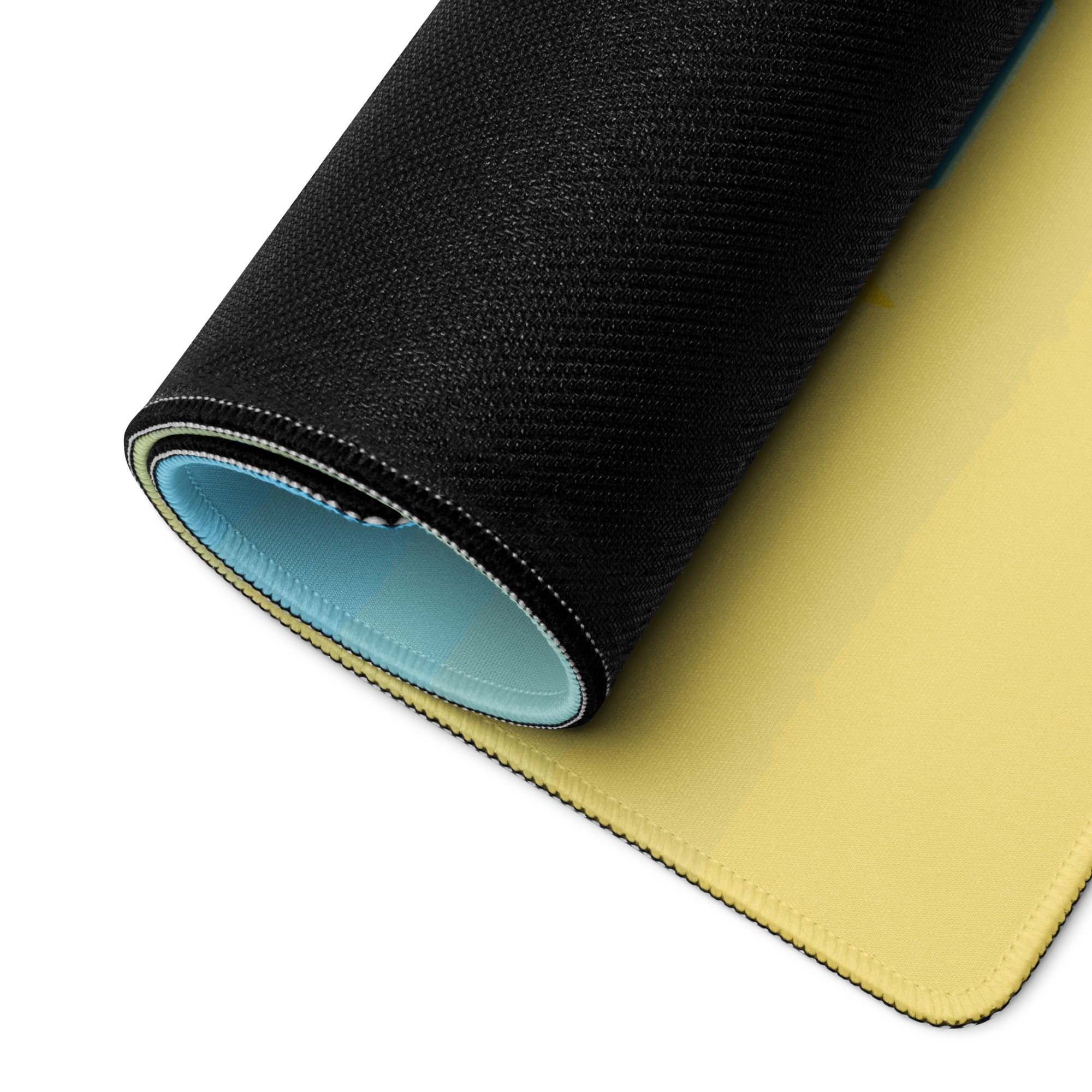 Motivational Mouse Pad Stay Positive Always Blue Yellow Gradient Bold Desk Setup