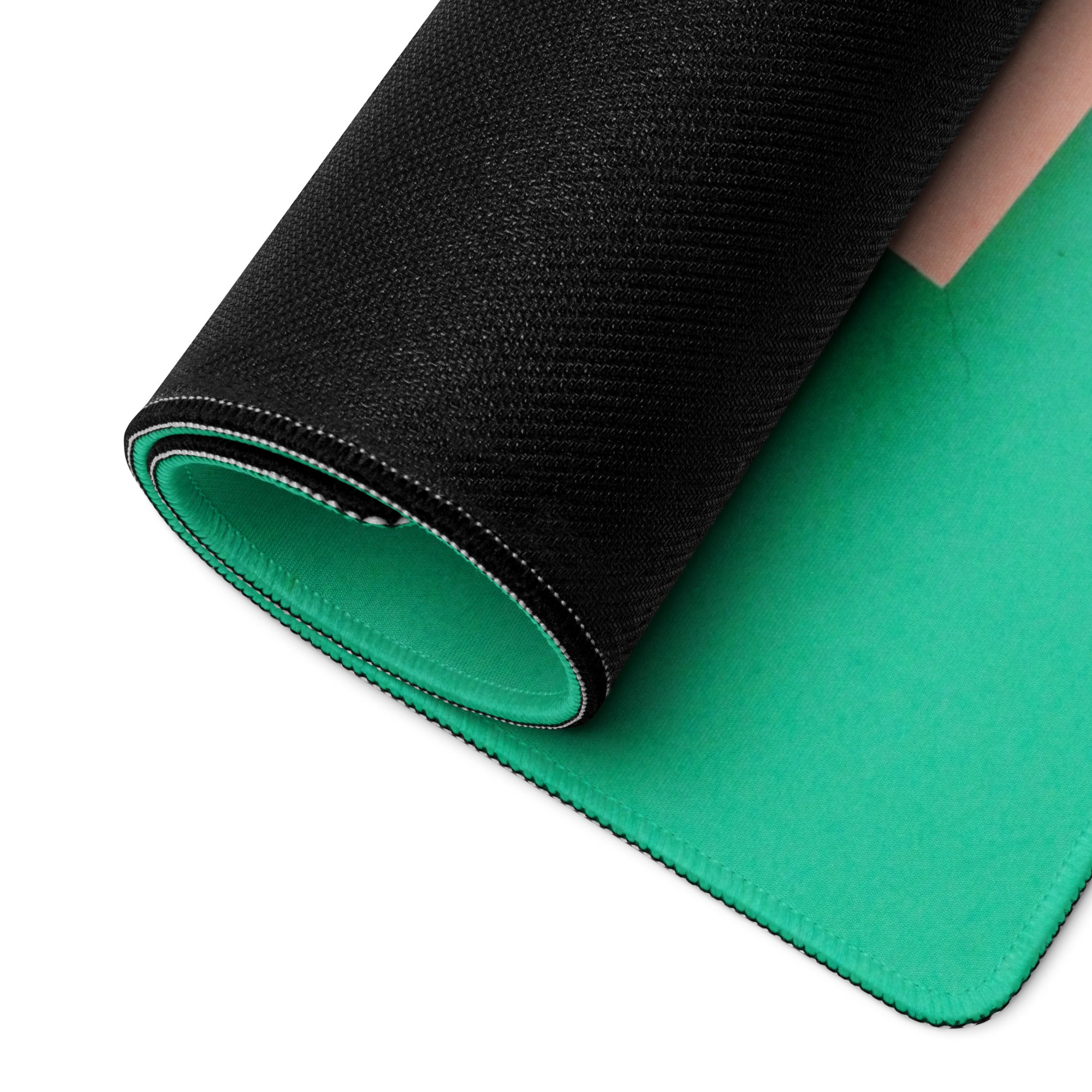 Green Motivational Mouse Pad With No Action Sticky Notes Design Large Non Slip Desk Mat For Gaming And Productivity
