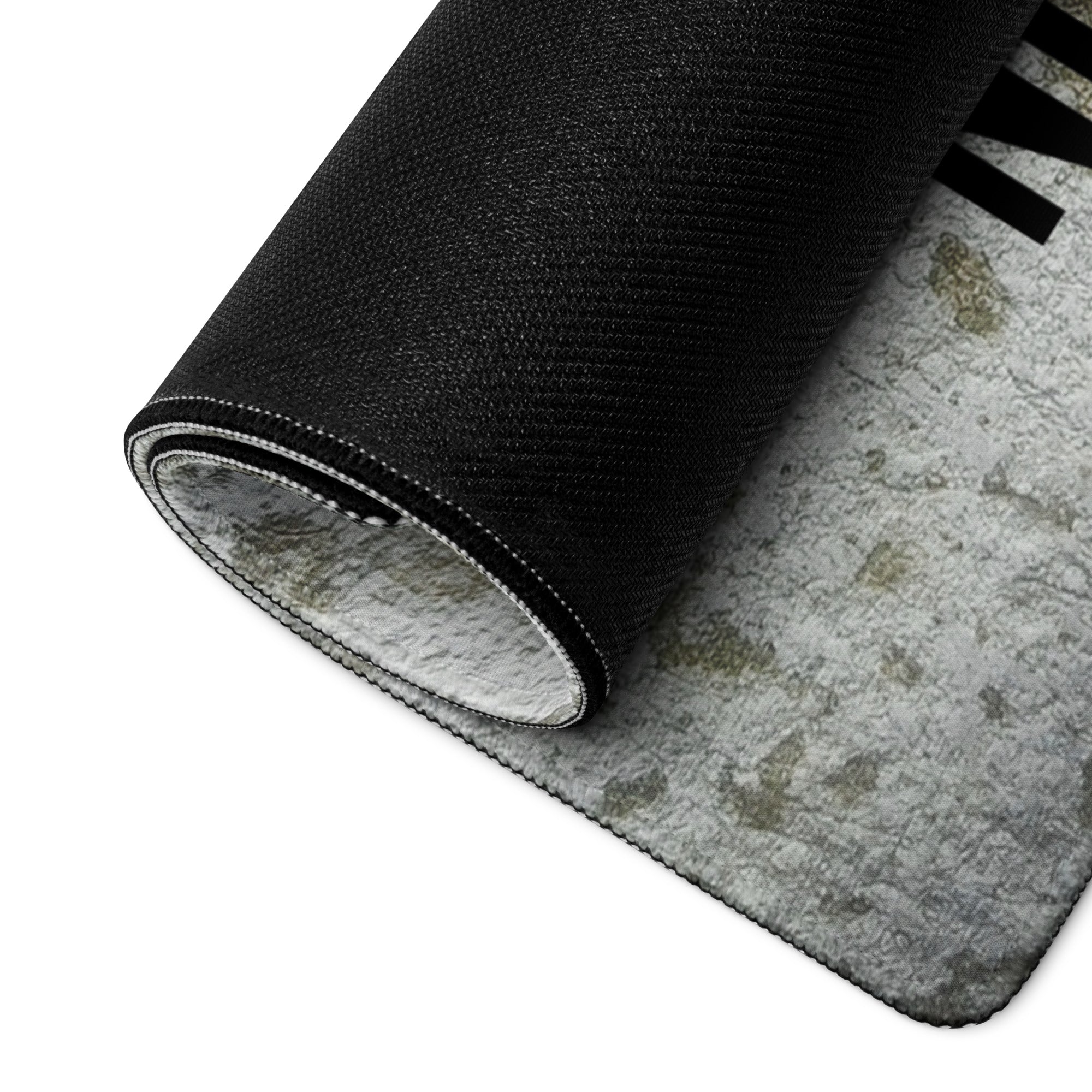 Motivational Quote Mouse Pad Gray Black Desk Office Minimalist Stone Texture Non Slip