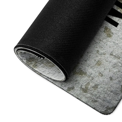 Motivational Quote Mouse Pad Gray Black Desk Office Minimalist Stone Texture Non Slip