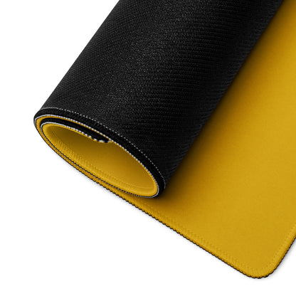 Yellow Motivational Mouse Pad Desk Mat Fight Your Limit Non Slip Large Edge Stitch Modern Minimal