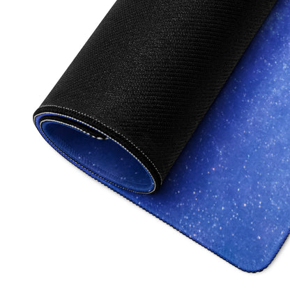 Gaming Mouse Pad Blue Galaxy Desk Setup Modern Cosmic Style Inspirational Quote Everything Starts With A Dream
