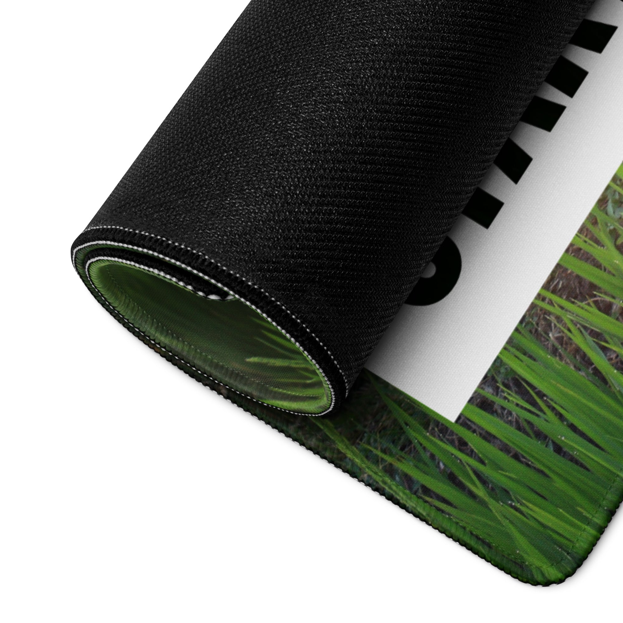 Motivational Green Grass Mouse Pad For Desk Office Modern Typography Inspirational Decor Digital Print