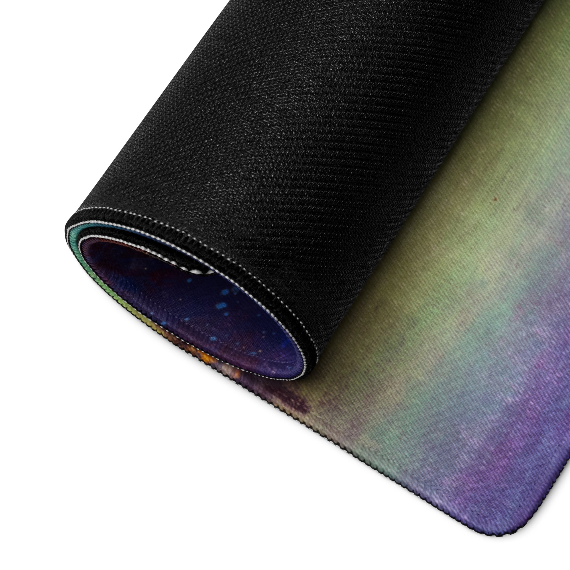 Cosmic Nightscape Mouse Pad - Space Mouse Pad Purple Blue For Gaming Dreamy Mood Cosmic Decor Digital Painting