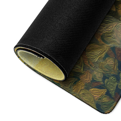 Sunflower Field Gaming Mouse Pad - Sunflower Field Yellow Desk Impressionist, Vibrant Mood, Office, DeskPad, Oil Painting
