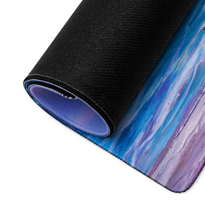 Coastal Sunset Ocean Mouse Pad - Mouse Pad Blue Purple Sunset Gaming Desk Modern Calm Minimalist Ocean Artwork
