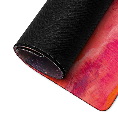 Cosmic Sunset Galaxy Pad - Space Galaxy Mouse Pad Purple Pink Orange Gaming Desk Dreamy Celestial Mood Modern Decor Print