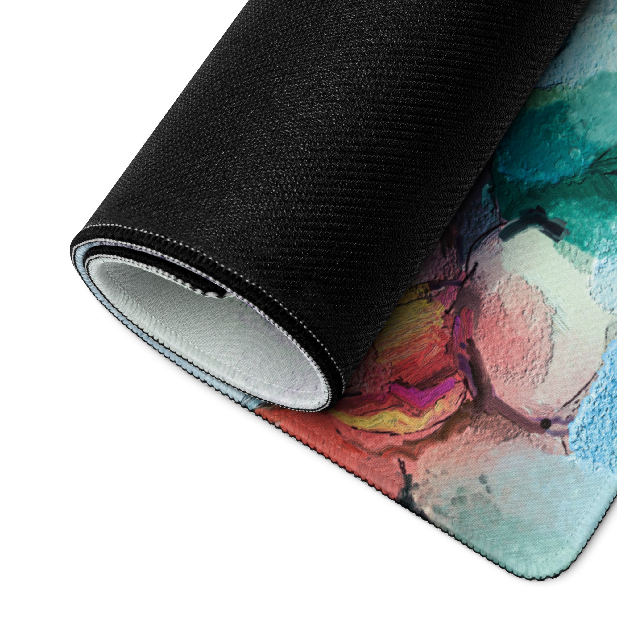 Vibrant Watercolor Birds Pad - Birds Multicolor Desk Watercolor Vibrant Mood Modern Decor Gaming Mouse Pad Watercolor