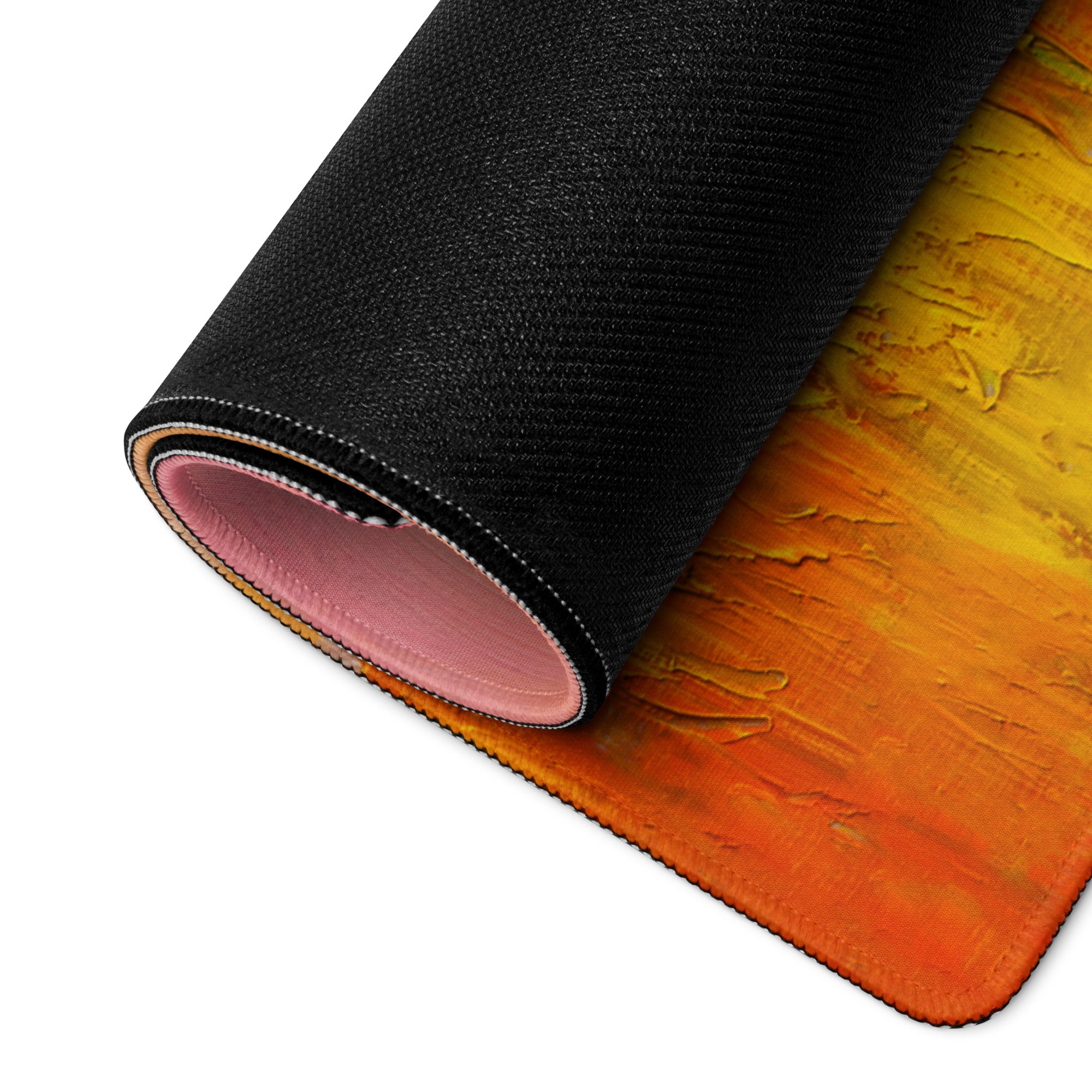 Vivid Rainbow Tree Mouse Pad - Tree Rainbow Multicolor Home Office Abstract Vibrant Contemporary Desk Mat Oil Painting