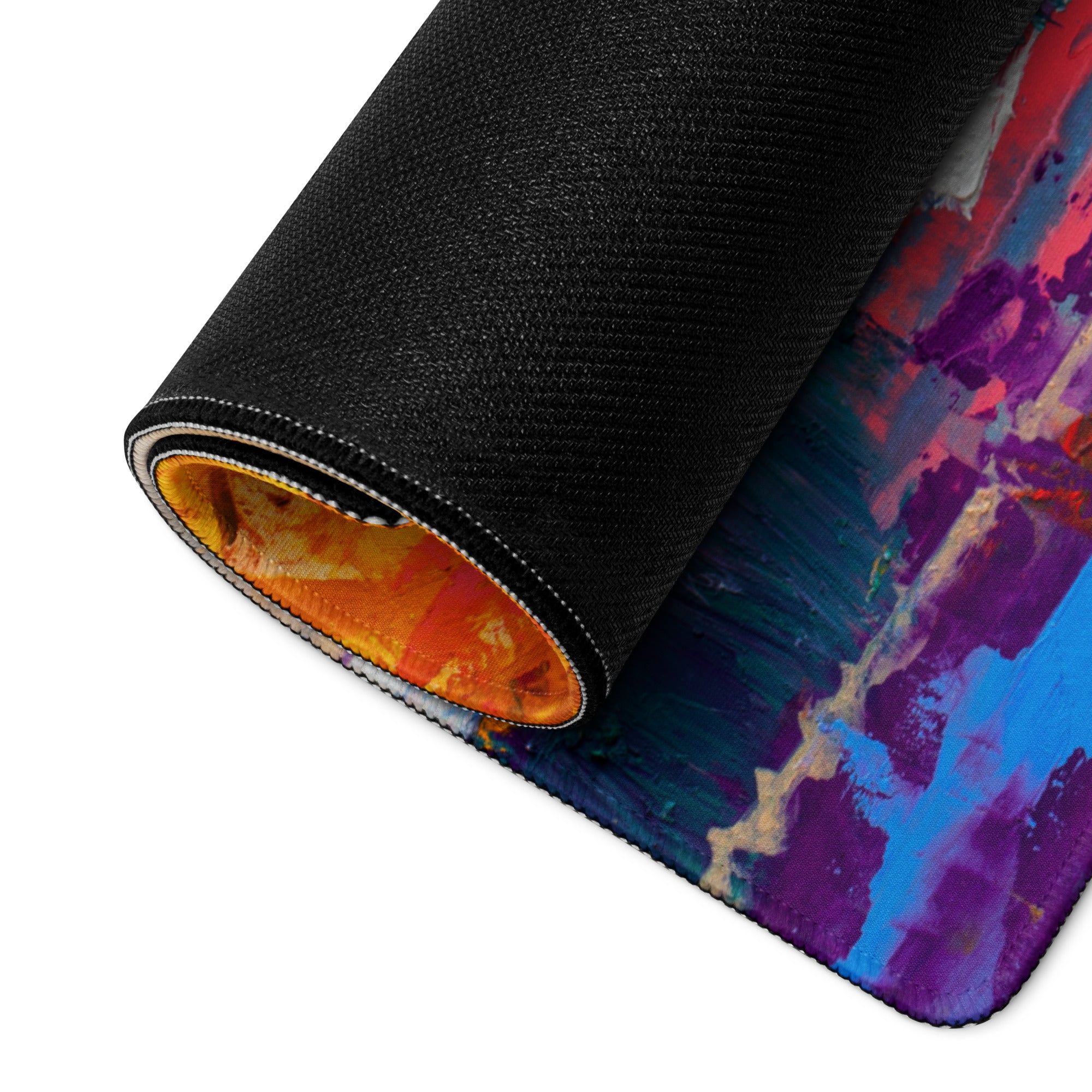 Vibrant Tree Desktop Pad - Tree Colorful Purple Desktop Impressionist Vibrant Mood Modern Decor Gaming Desk Print