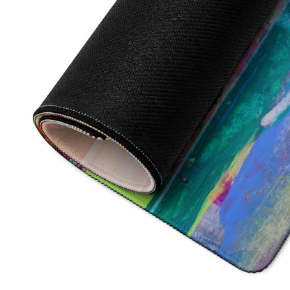 Vivid Landscape Abstract Mouse Pad - Landscape Multicolor Mouse Pad Abstract Impressionist Bold Mood Modern Decor Acrylic