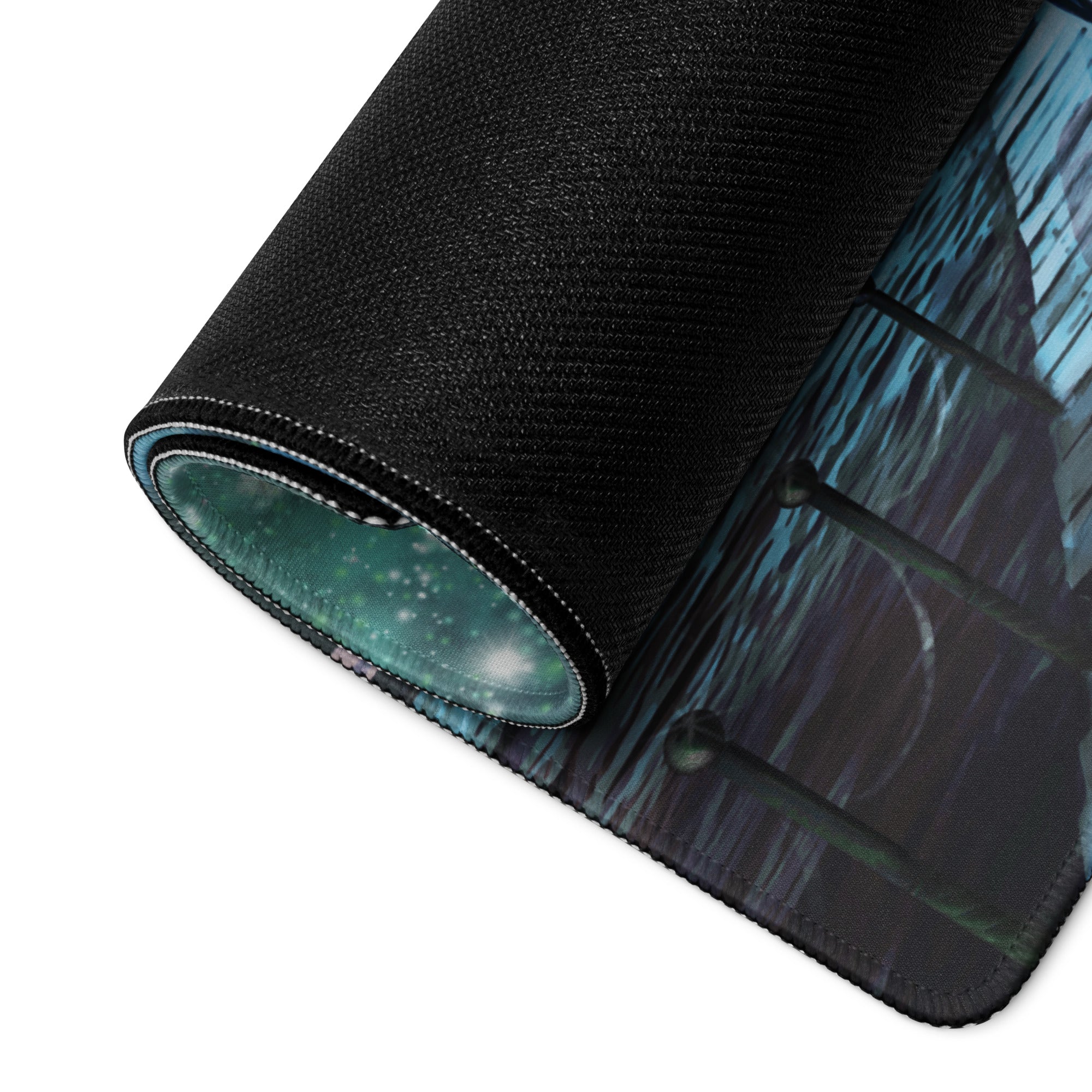 Nebula Night Gaming Mouse Pad - Gaming Mouse Pad Blue Teal Desk Dreamy Mood Modern Decor Non Slip Digital