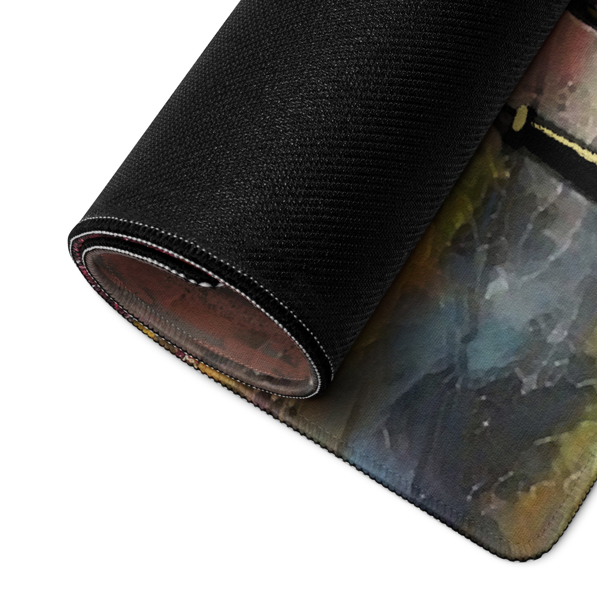 Urban Rain Cityscape Mouse Pad - City Street Night Blues And Pinks For Desk Impressionist Mood Cozy Cinematic; Decor Modern Urban; Niche Gaming Desk Pad; Medium Digital Painting