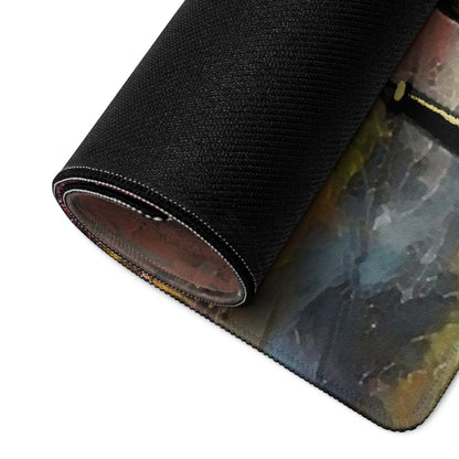 Urban Rain Cityscape Mouse Pad - City Street Night Blues And Pinks For Desk Impressionist Mood Cozy Cinematic; Decor Modern Urban; Niche Gaming Desk Pad; Medium Digital Painting