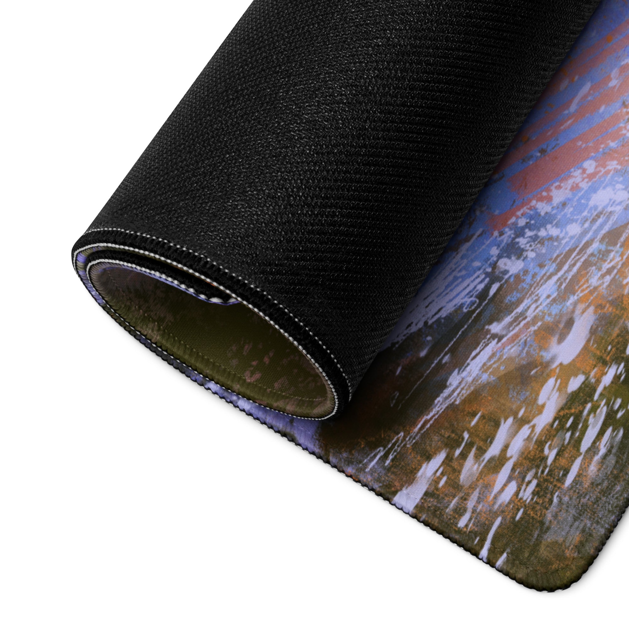 Forest Mist Large Gaming Mouse Pad - Gaming Mouse Pad Purple Blue Forest Setup Landscape Art Calm Mood Printed Fabric