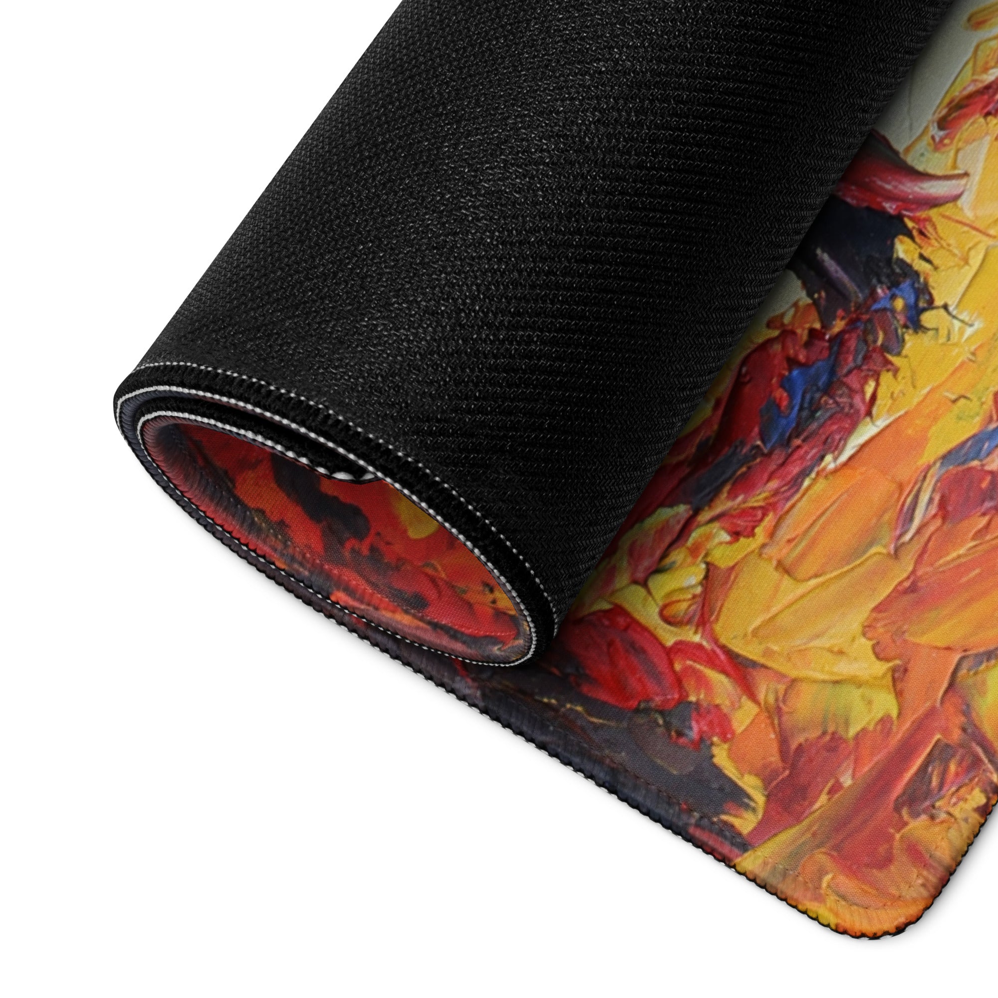 Vibrant Autumn Forest Gaming Pad - Gaming Mouse Pad Multicolor Autumn Palette Home Office Artistic Energetic Mood Modern