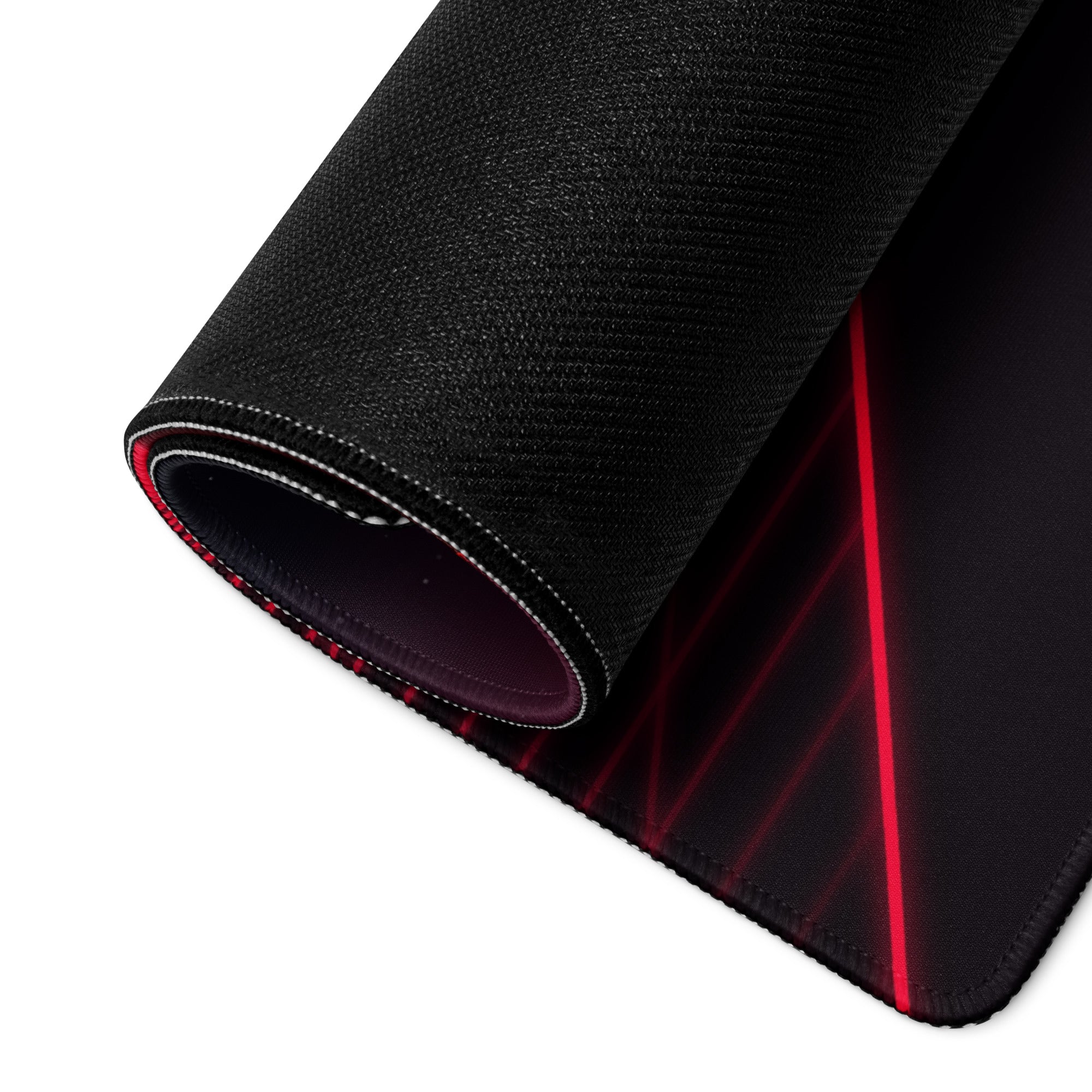 Neon Sunset Grid Pro Mouse Pad - Gaming Mouse Pad Red Black Desk Setup Synthwave Energetic Neon Decor Large Digital Art